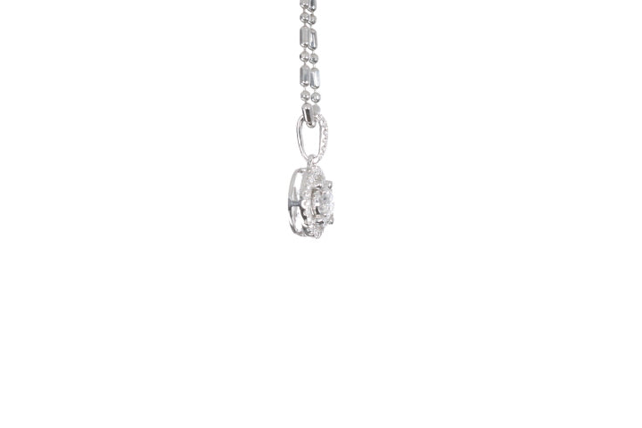 Modern Diamond Halo Pendant