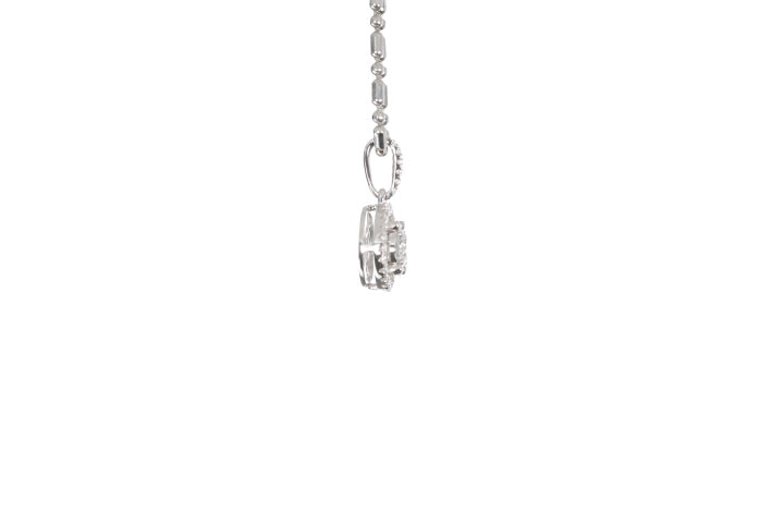 Modern Diamond Halo Pendant