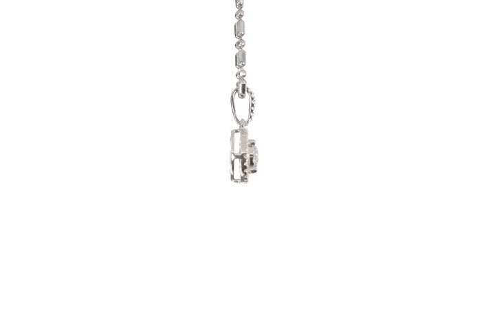 Modern Diamond Halo Pendant