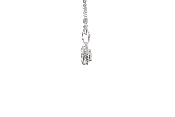 Modern Diamond Halo Pendant