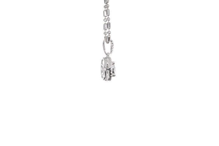 Modern Diamond Halo Pendant