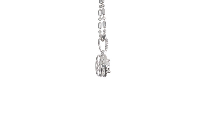 Modern Diamond Halo Pendant