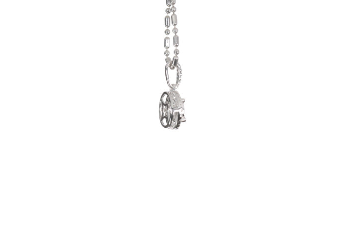 Modern Diamond Halo Pendant