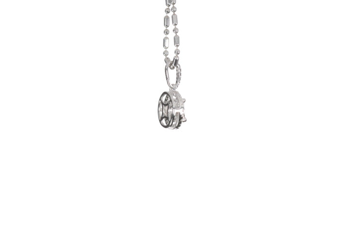 Modern Diamond Halo Pendant