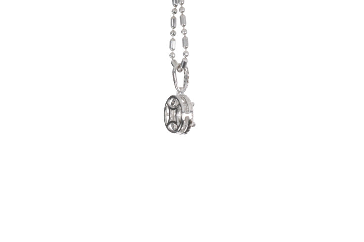 Modern Diamond Halo Pendant