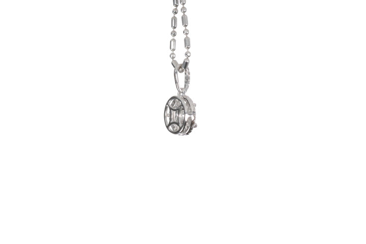 Modern Diamond Halo Pendant
