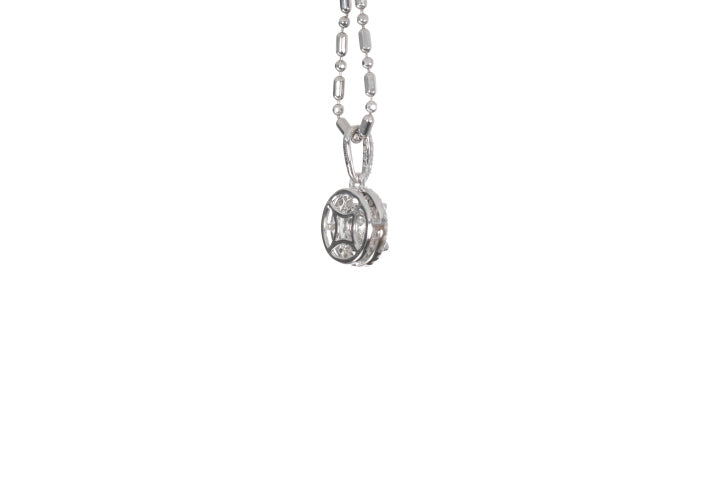 Modern Diamond Halo Pendant