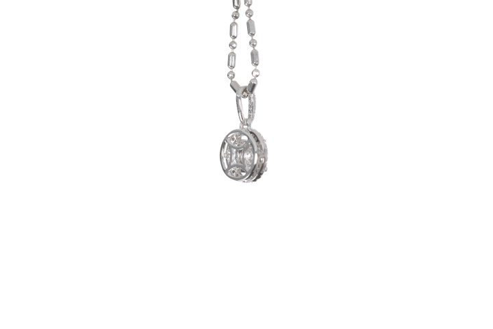 Modern Diamond Halo Pendant