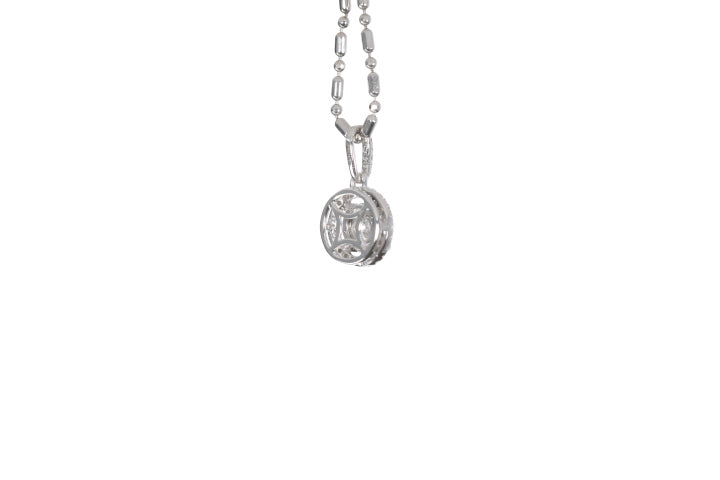 Modern Diamond Halo Pendant