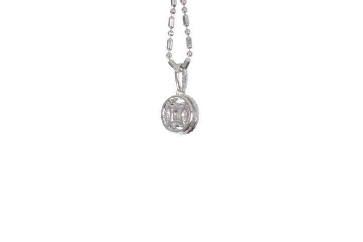 Modern Diamond Halo Pendant