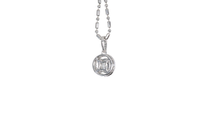 Modern Diamond Halo Pendant