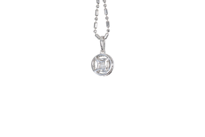 Modern Diamond Halo Pendant