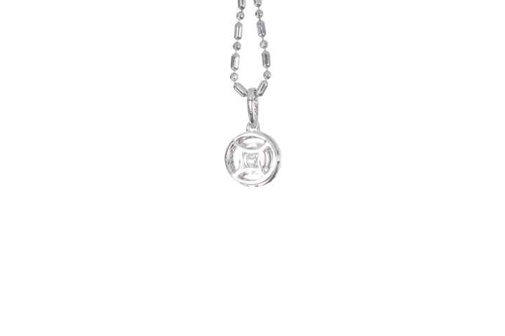 Modern Diamond Halo Pendant