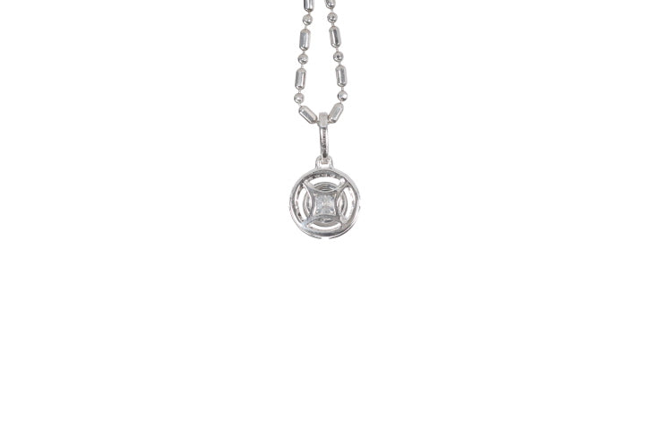 Modern Diamond Halo Pendant