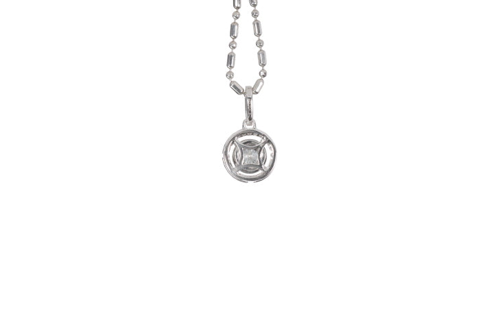 Modern Diamond Halo Pendant