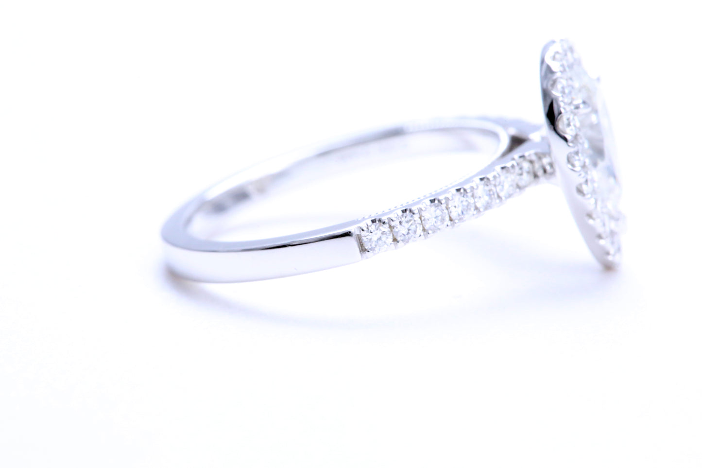 One Carat Pear Shaped Engagement Ring
