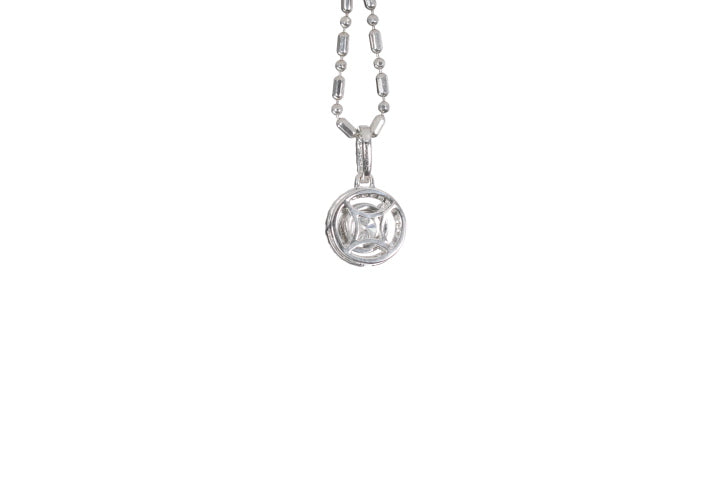 Modern Diamond Halo Pendant