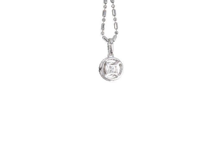 Modern Diamond Halo Pendant