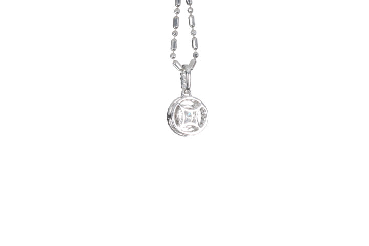 Modern Diamond Halo Pendant