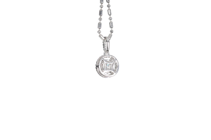 Modern Diamond Halo Pendant