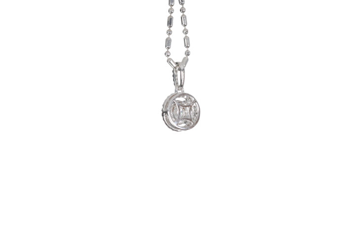 Modern Diamond Halo Pendant