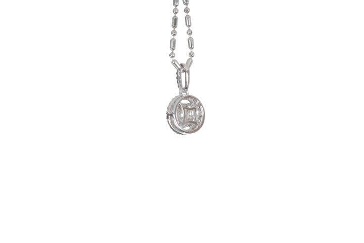 Modern Diamond Halo Pendant