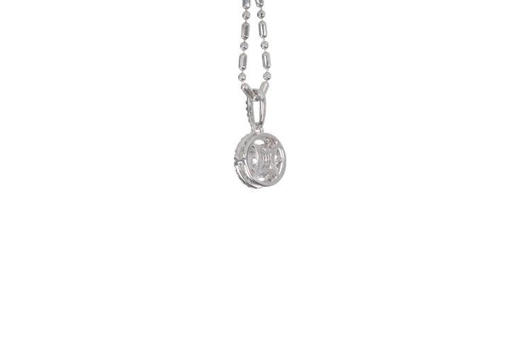 Modern Diamond Halo Pendant