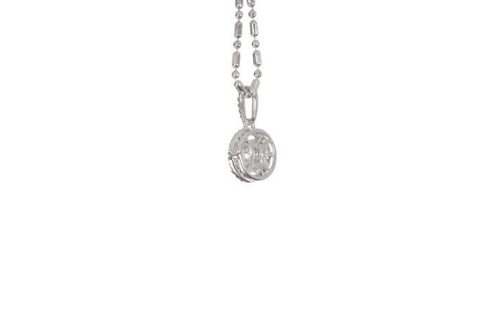 Modern Diamond Halo Pendant