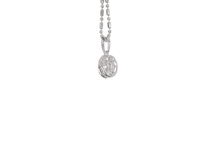 Modern Diamond Halo Pendant