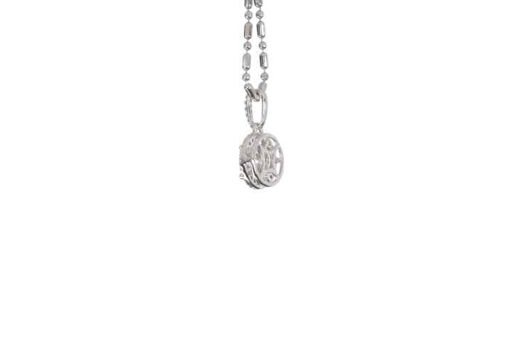 Modern Diamond Halo Pendant