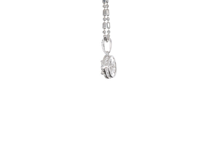 Modern Diamond Halo Pendant
