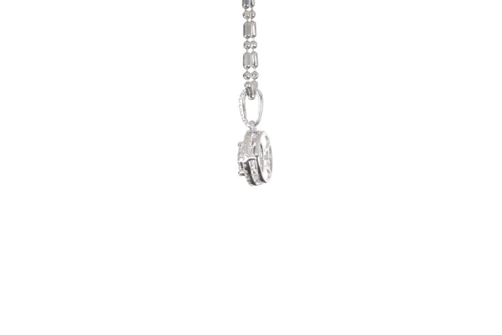 Modern Diamond Halo Pendant
