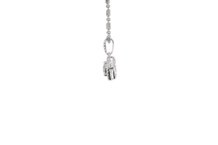 Modern Diamond Halo Pendant