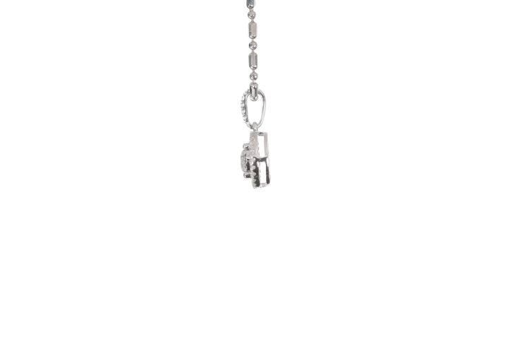Modern Diamond Halo Pendant