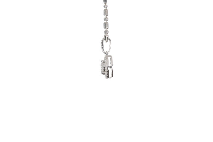 Modern Diamond Halo Pendant