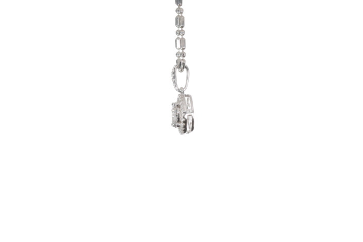 Modern Diamond Halo Pendant