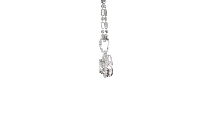 Modern Diamond Halo Pendant