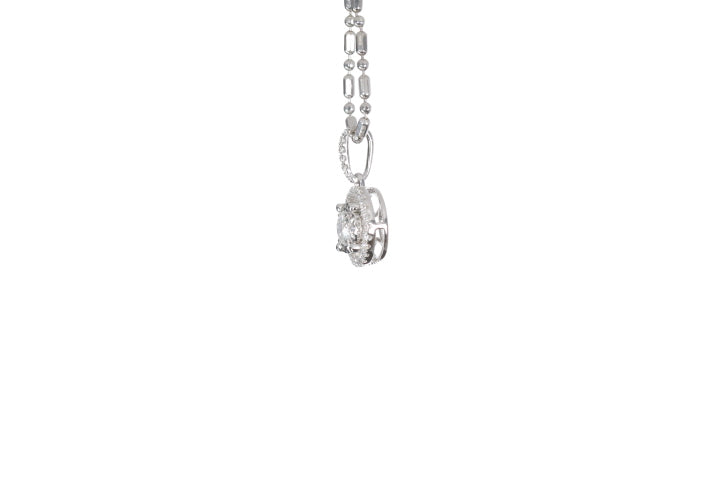 Modern Diamond Halo Pendant