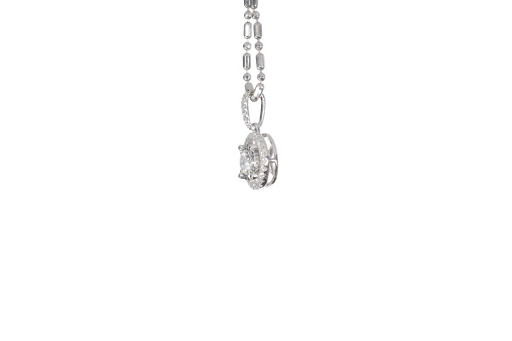 Modern Diamond Halo Pendant
