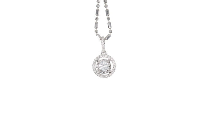 Modern Diamond Halo Pendant