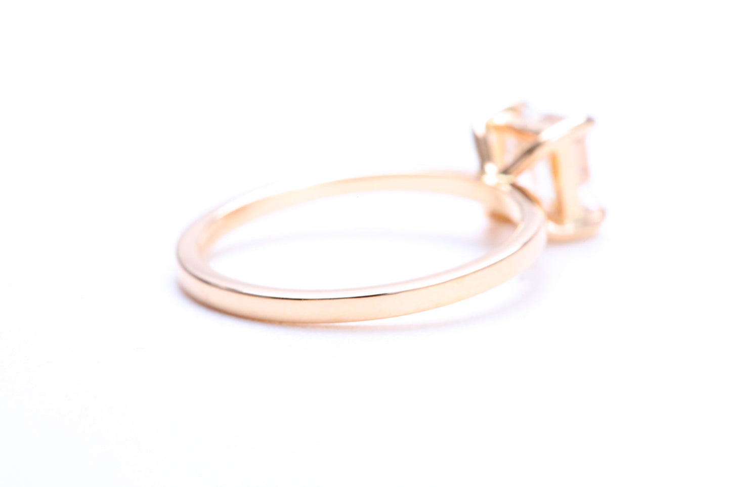 One Carat Square Emerald Engagement Ring