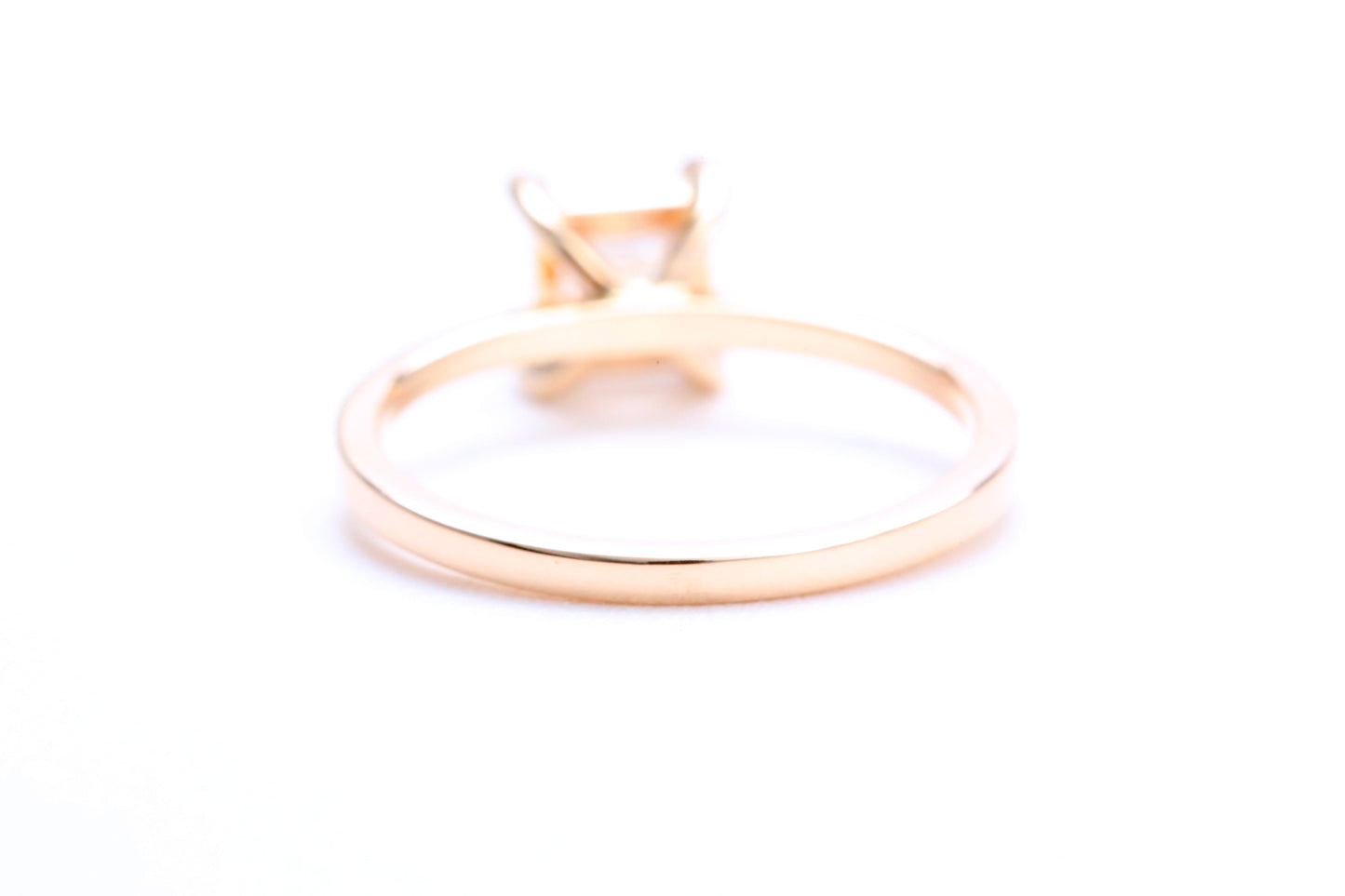One Carat Square Emerald Engagement Ring