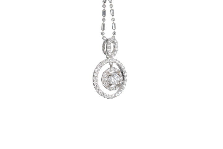 Open Double Halo Diamond Pendant