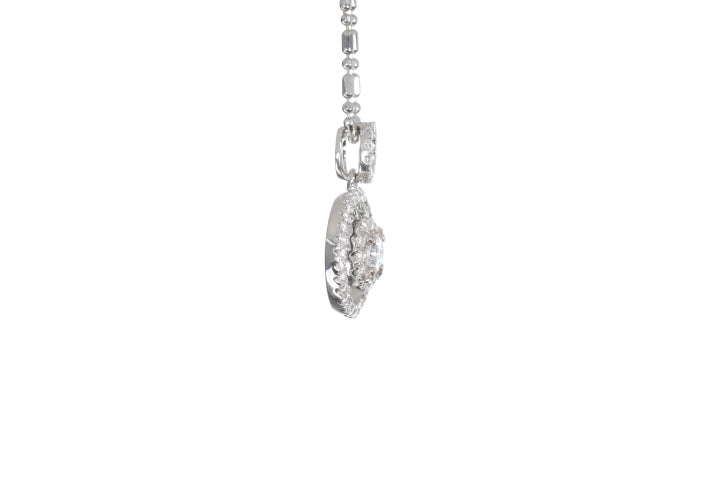 Open Double Halo Diamond Pendant