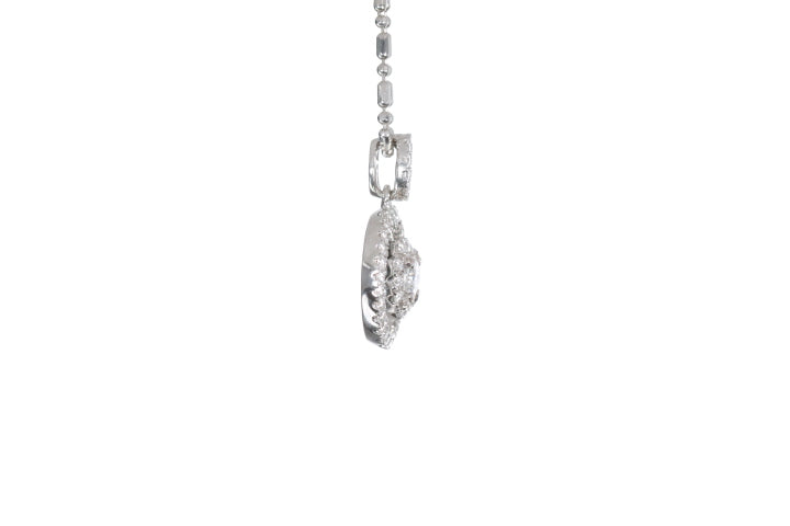 Open Double Halo Diamond Pendant