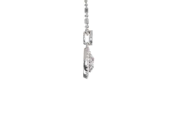 Open Double Halo Diamond Pendant