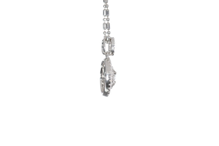 Open Double Halo Diamond Pendant