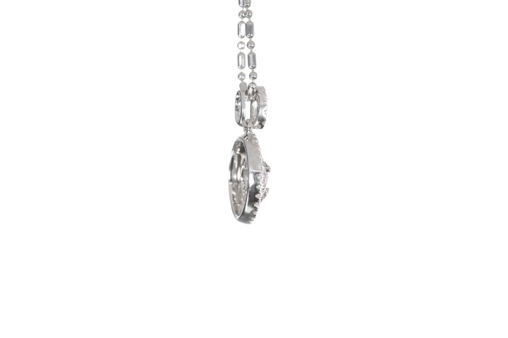 Open Double Halo Diamond Pendant