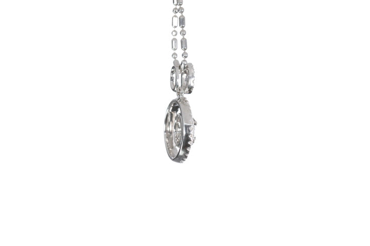 Open Double Halo Diamond Pendant