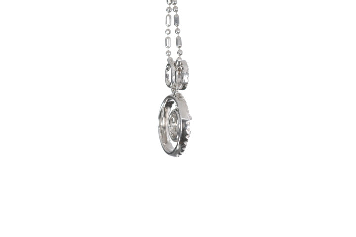 Open Double Halo Diamond Pendant